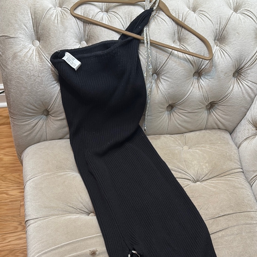 Elegant Black One-Shoulder Giuseppe dress